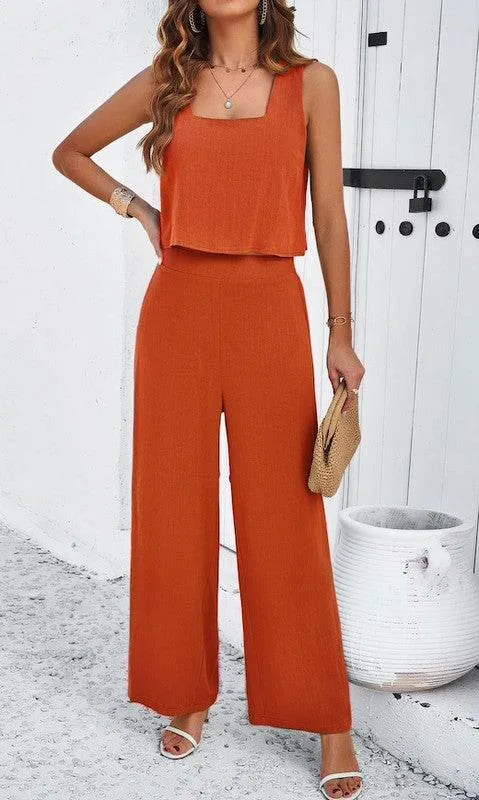 Miss Sparkling Elegant Two Piece Top And Pants Set
