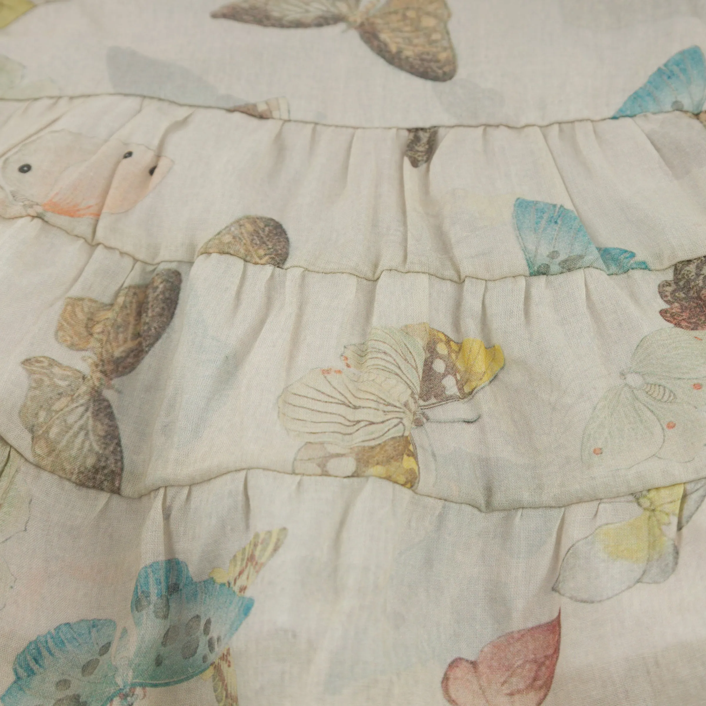 oh baby! Sophie Tiered Dress - Butterfly Garden - Natural