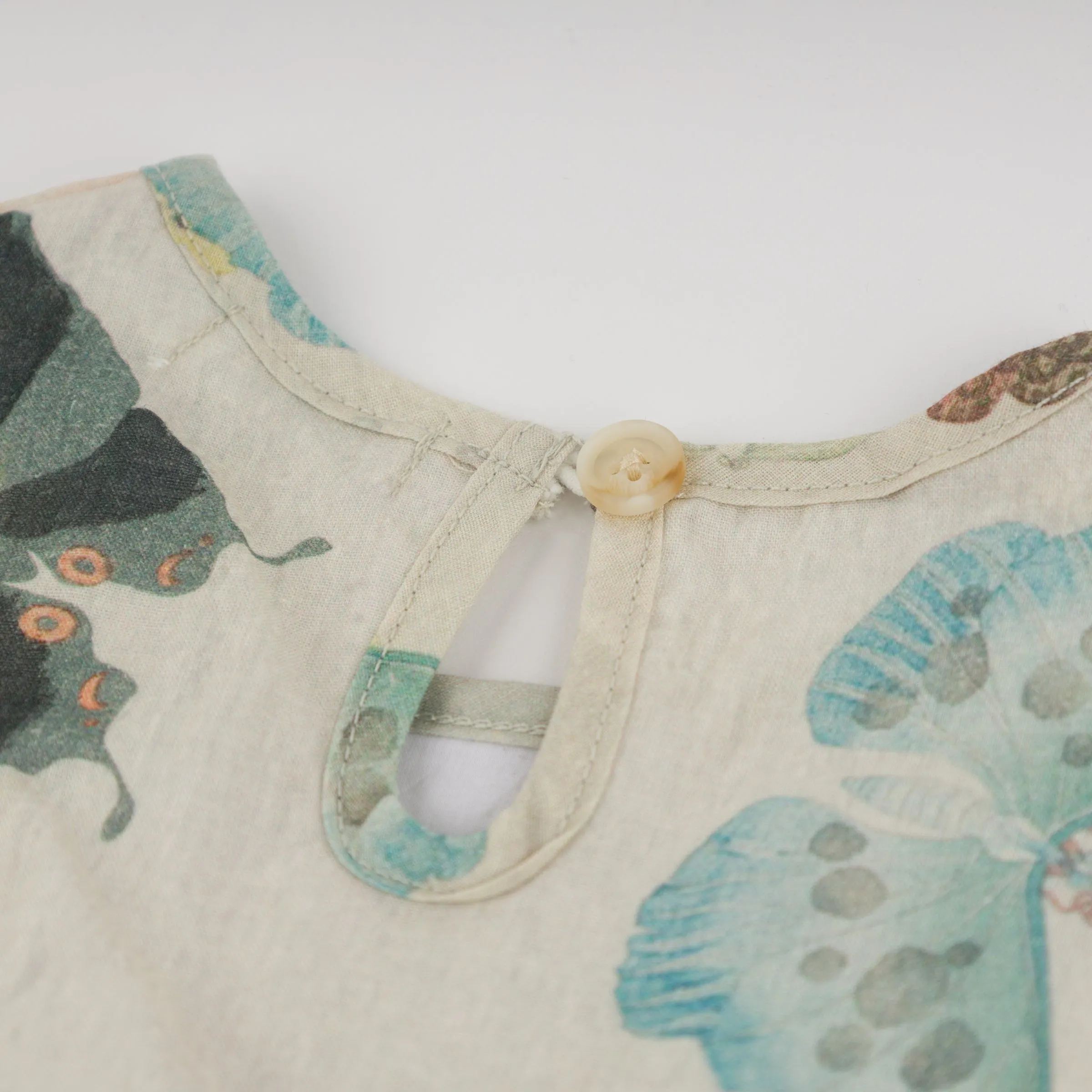 oh baby! Sophie Tiered Dress - Butterfly Garden - Natural