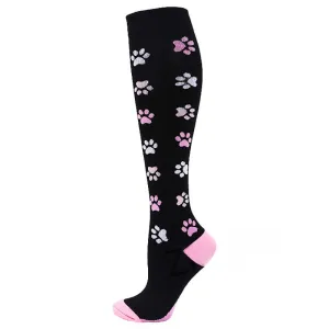 Paw Print Compression Socks