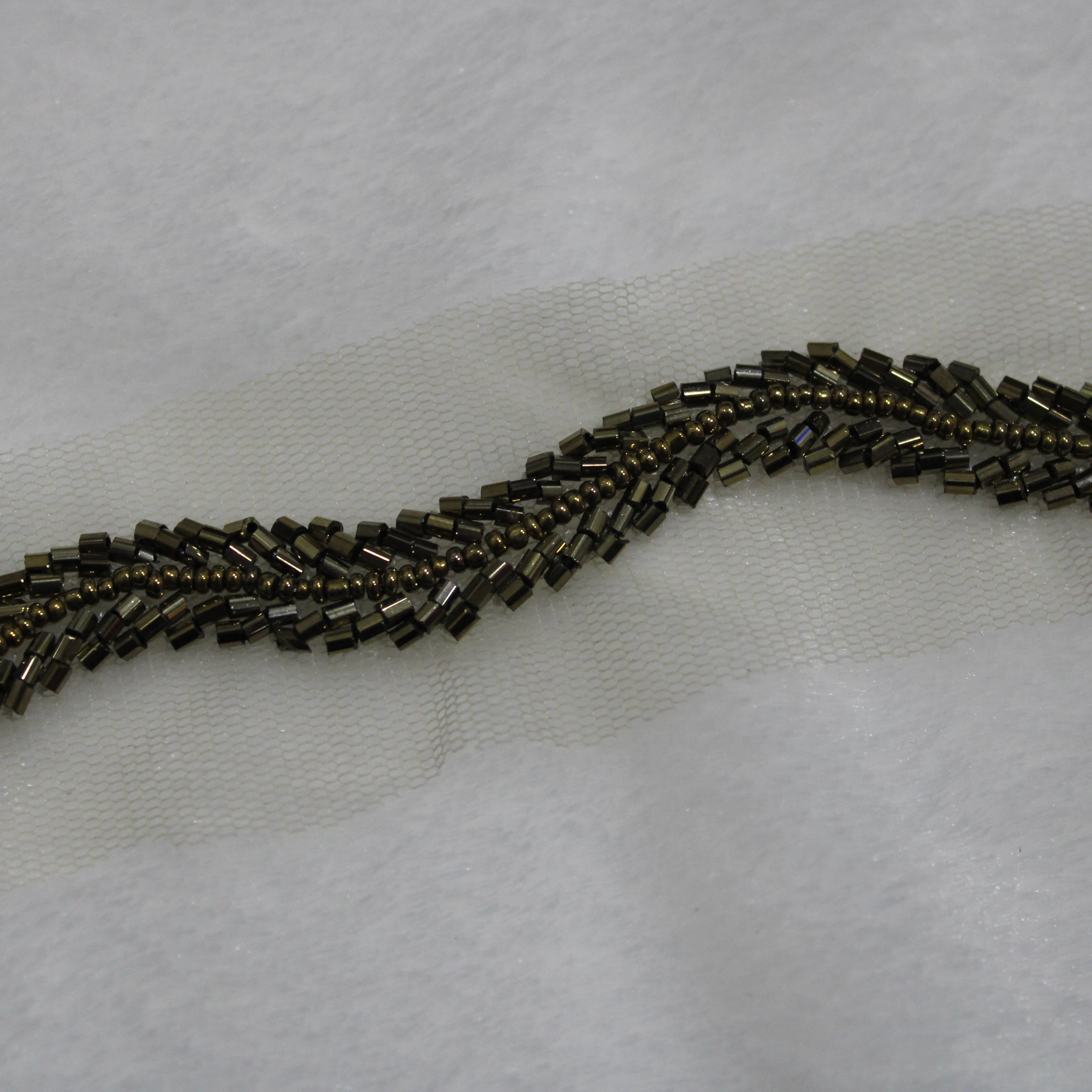 Pencil Gray Embellished Handwork Trim (Wholesale)