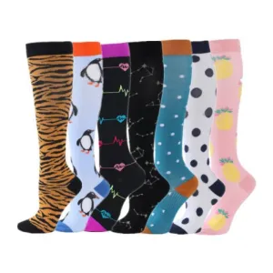 Penguins Compression Stocking for Women - Silky Soft and Anti-Microbial- 7 Pairs