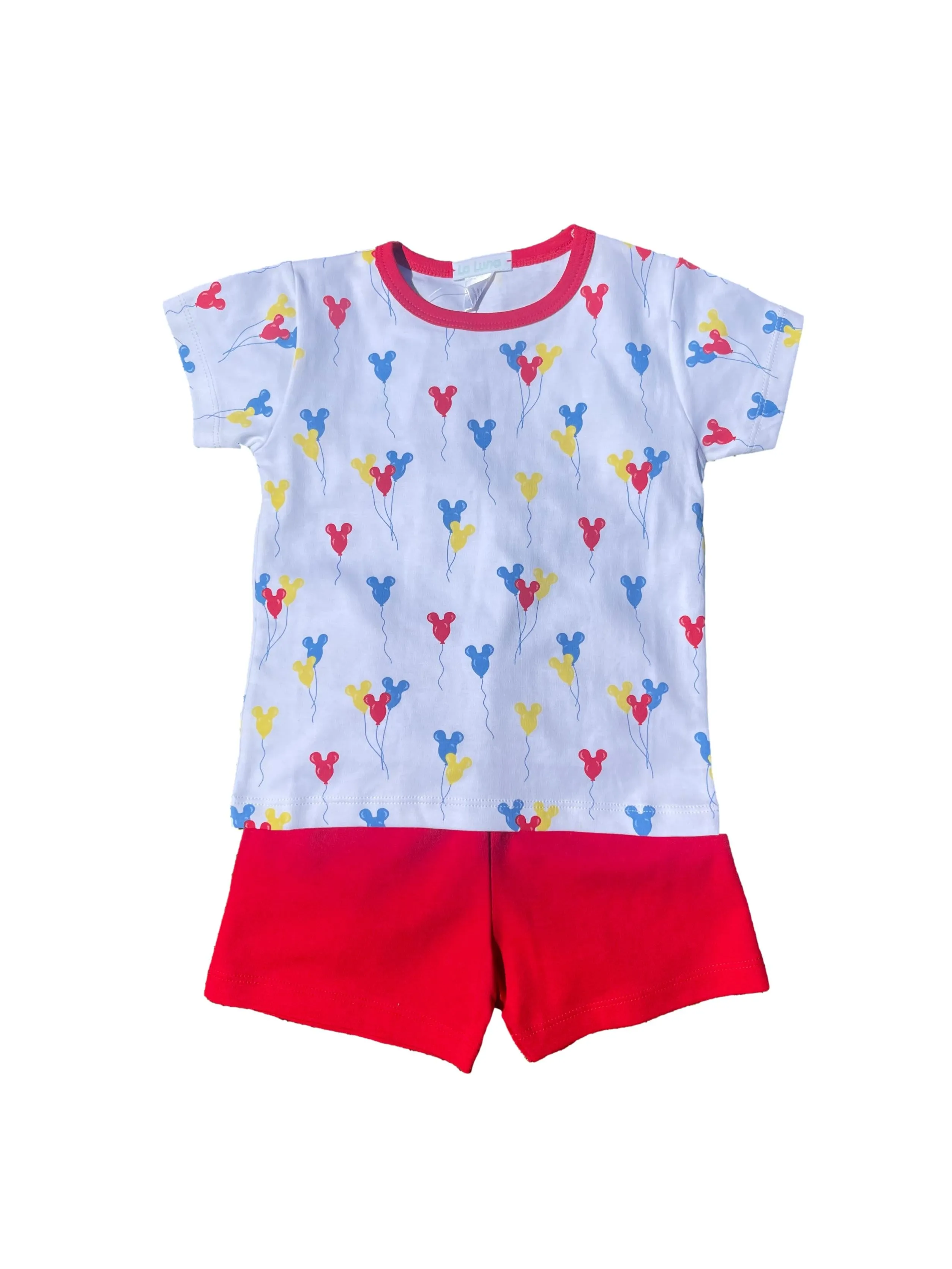 Pima Mickey Balloons Short Set