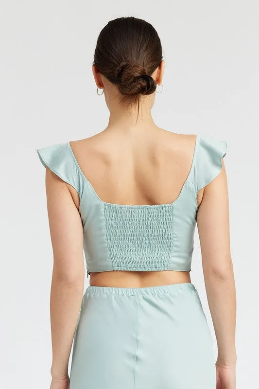 Puff Sleeve Buster Crop Top
