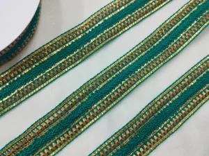 Rama Green Fancy Zari Trim