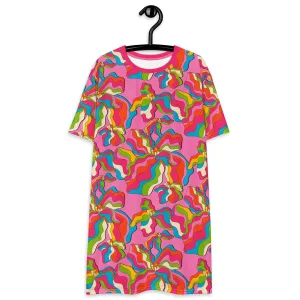 SASSY IRIS pink - T-shirt dress