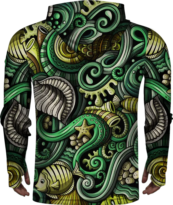 SEA GREEN LIGHTWEIGHT SUN HOODIE