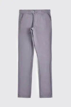 Slim Fit Cotton Pant Dark Grey