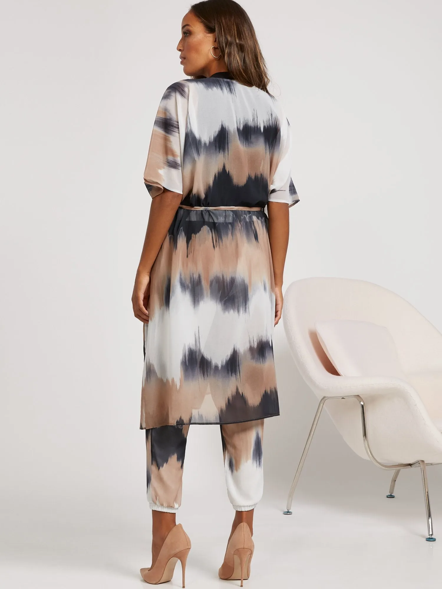 Tie-Dye Long Kimono - Sweet Pea