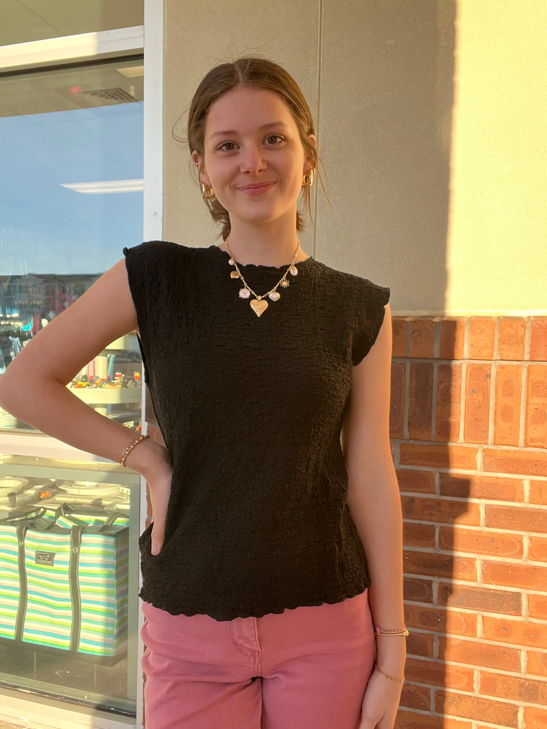 Umgee Textured Sleeveless Top