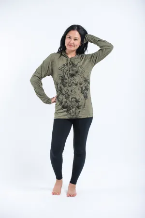 Unisex Octopus Weed Hoodie in Green