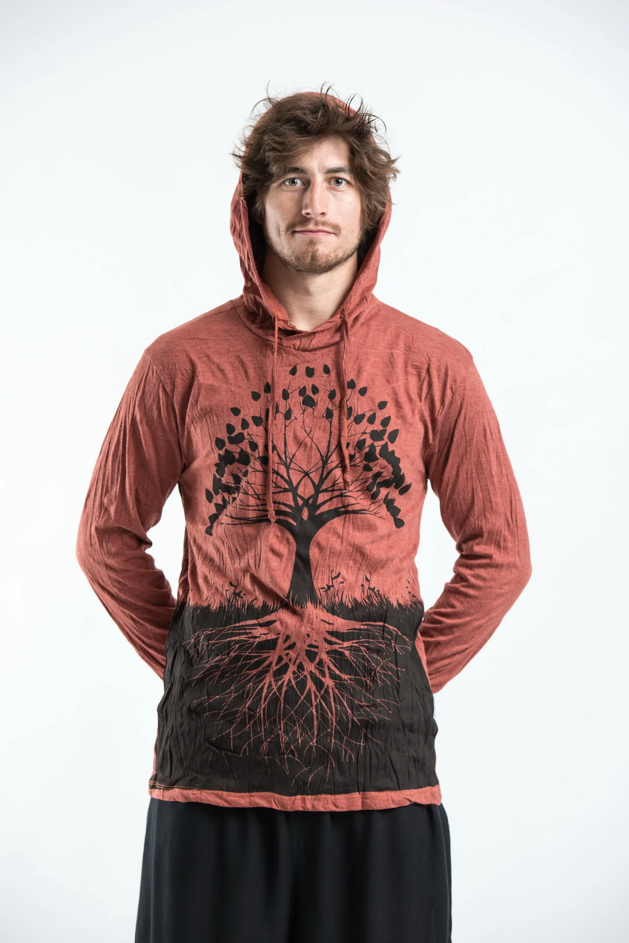 Unisex Tree of Life Hoodie in Brick