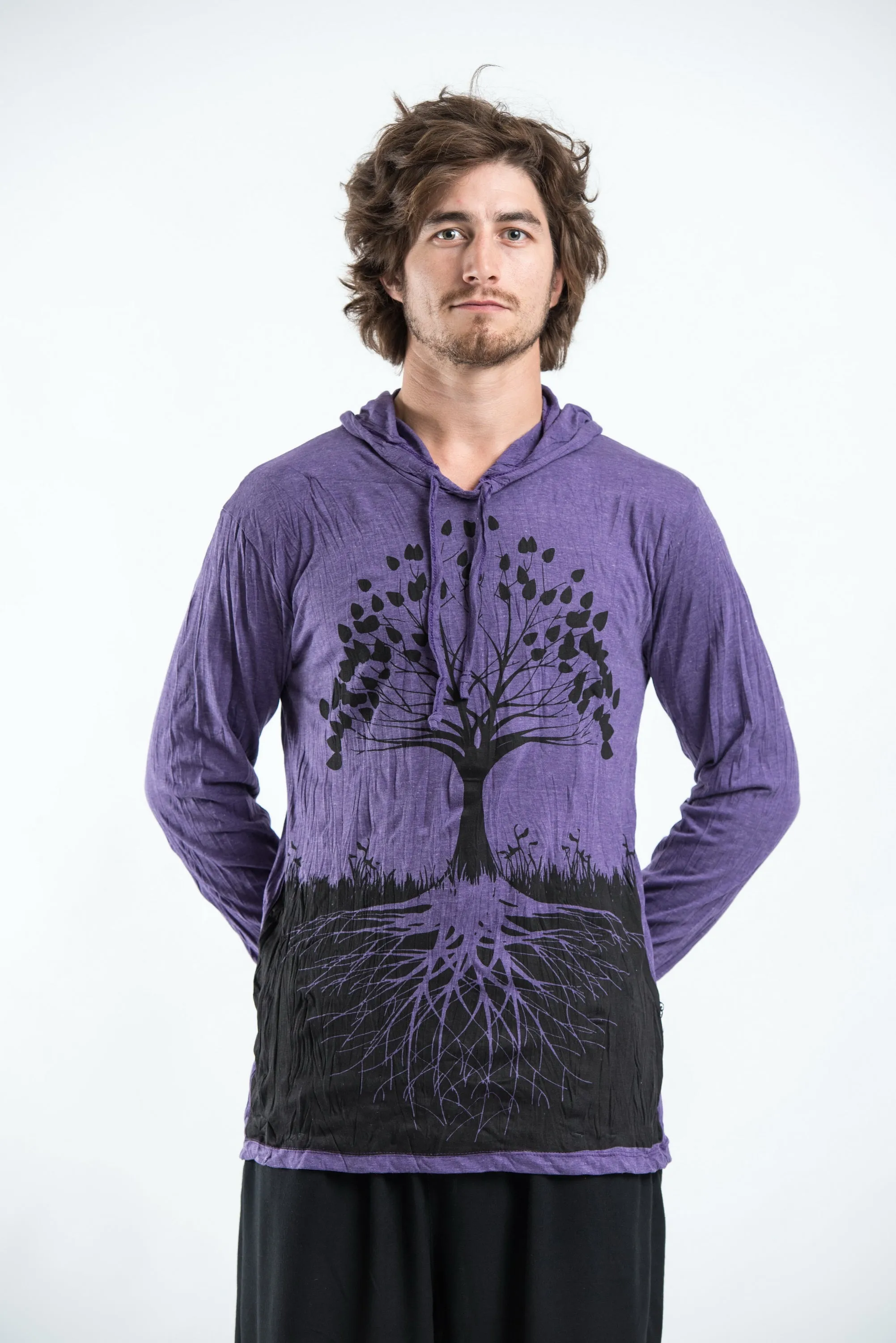 Unisex Tree of Life Hoodie in Purple