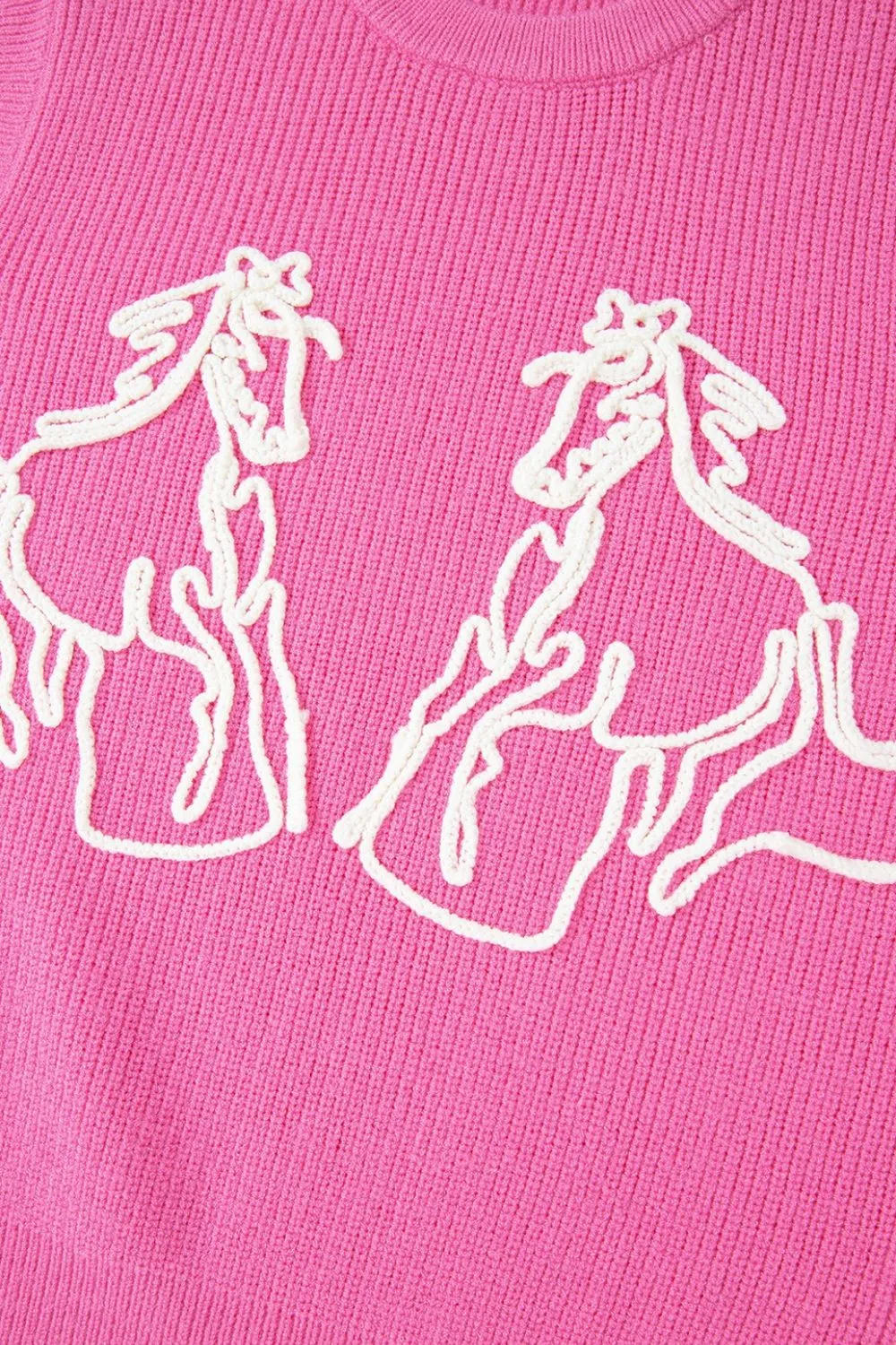Western Horse Embroidered Sweater