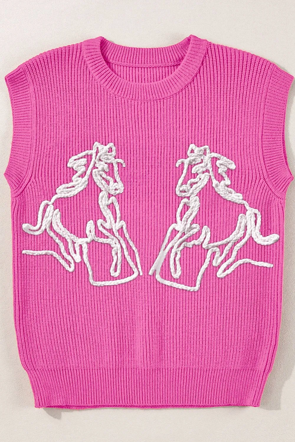 Western Horse Embroidered Sweater